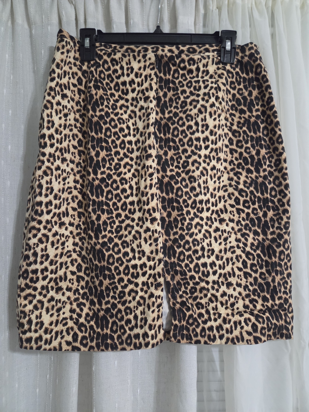 VTG Allison Taylor Stretch Leopard Print A-Line Women’s Skirt - Picture 2 of 6